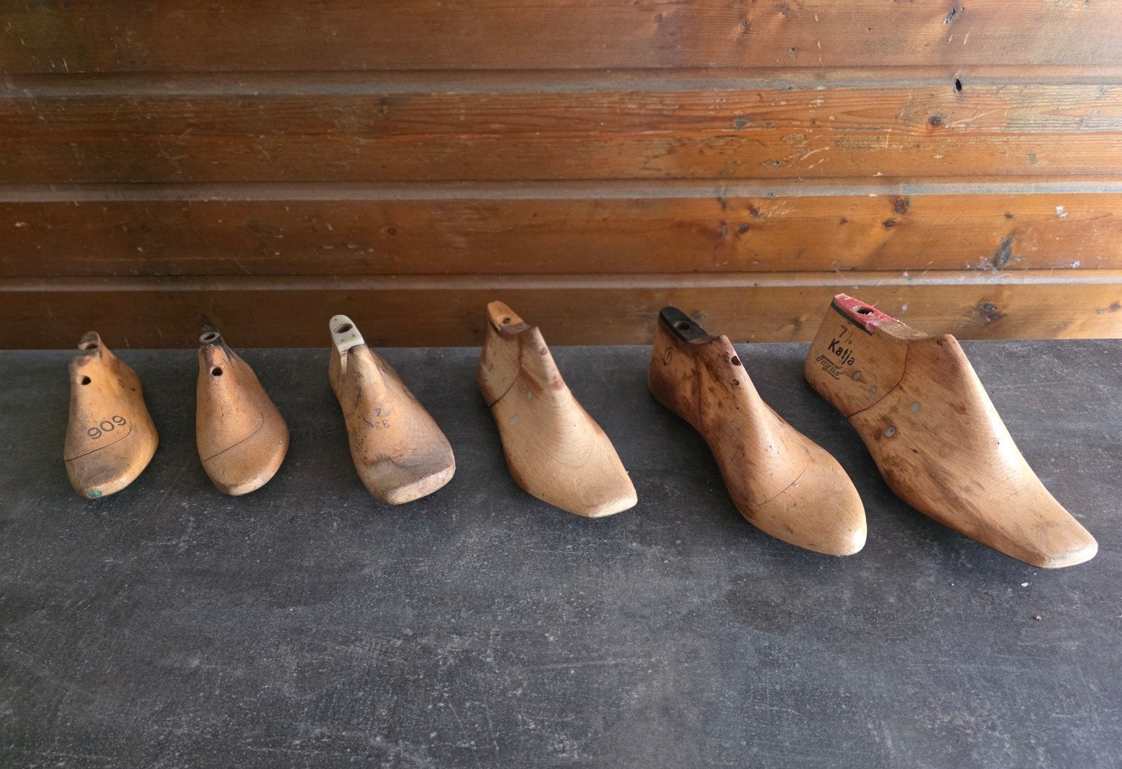 Set van 6 vintage houten schoenleesten - Fagus Katja, Ophalen