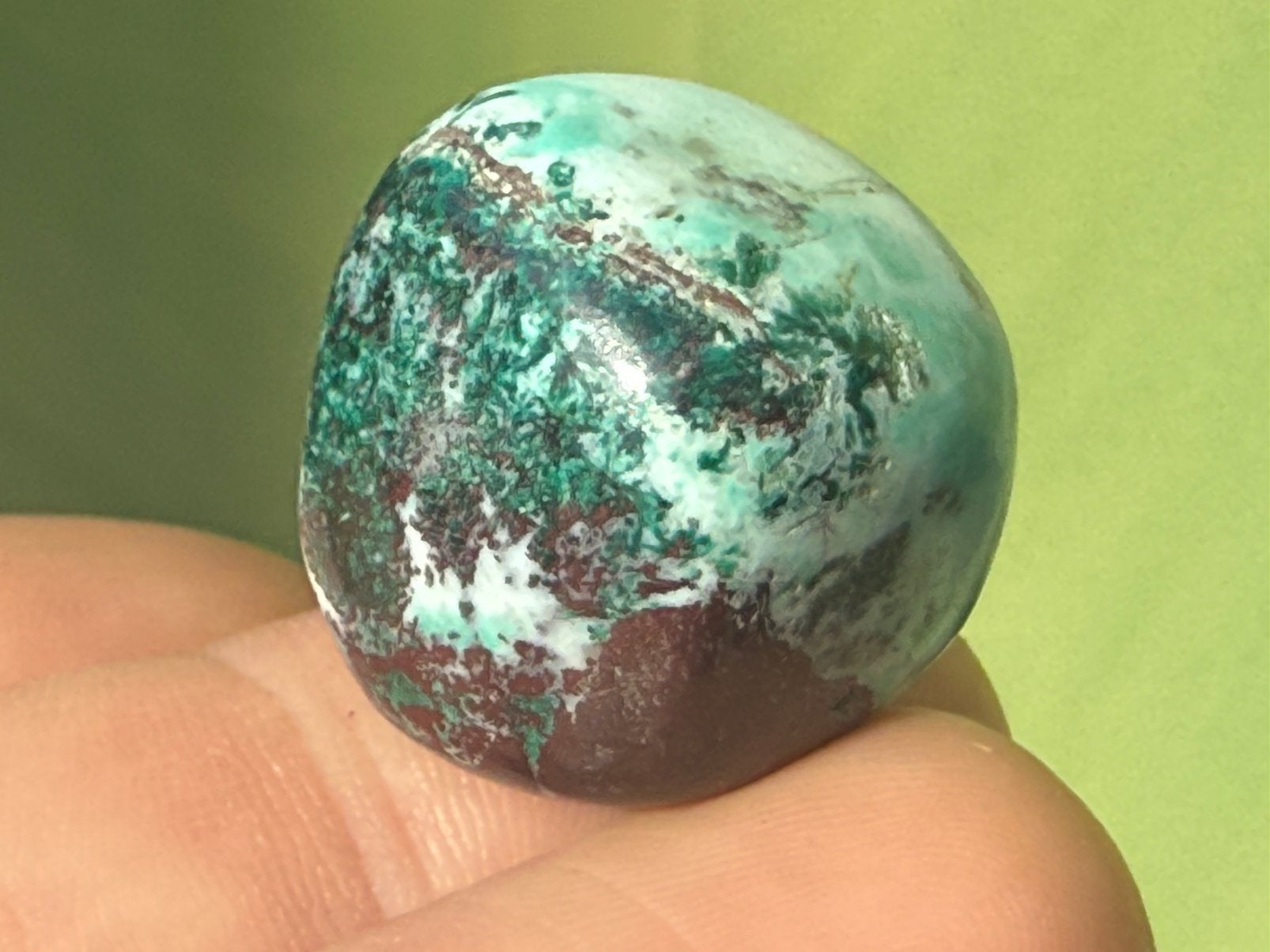 Malacolla - Malachiet met Chrysocolla broekzaksteen mineraal, Ophalen of Verzenden, Mineraal