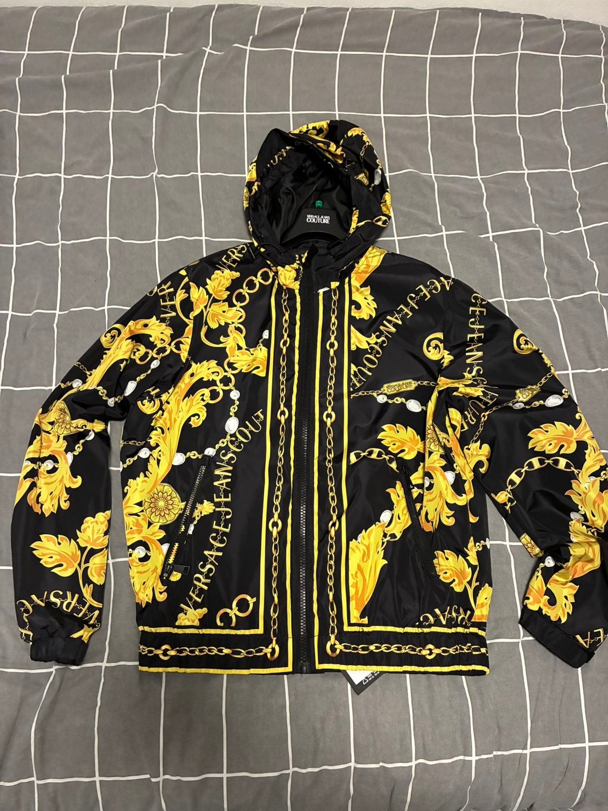 Versace Jeans Couture Chain Baroque jas – zwart/goud nieuw, Ophalen of Verzenden, Nieuw, Maat 48/50 (M), Zwart