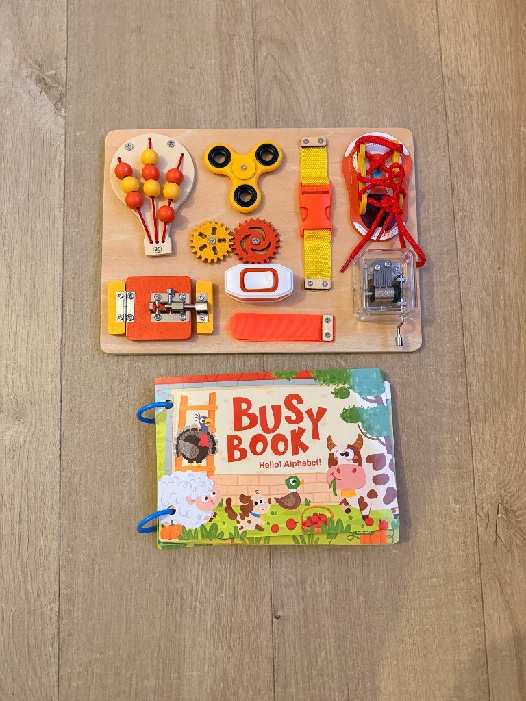 Montessori Busy Board + GRATIS Busy Book-Nieuw in verpakking, Kinderen en Baby's, Nieuw, Ophalen of Verzenden, Activity Board