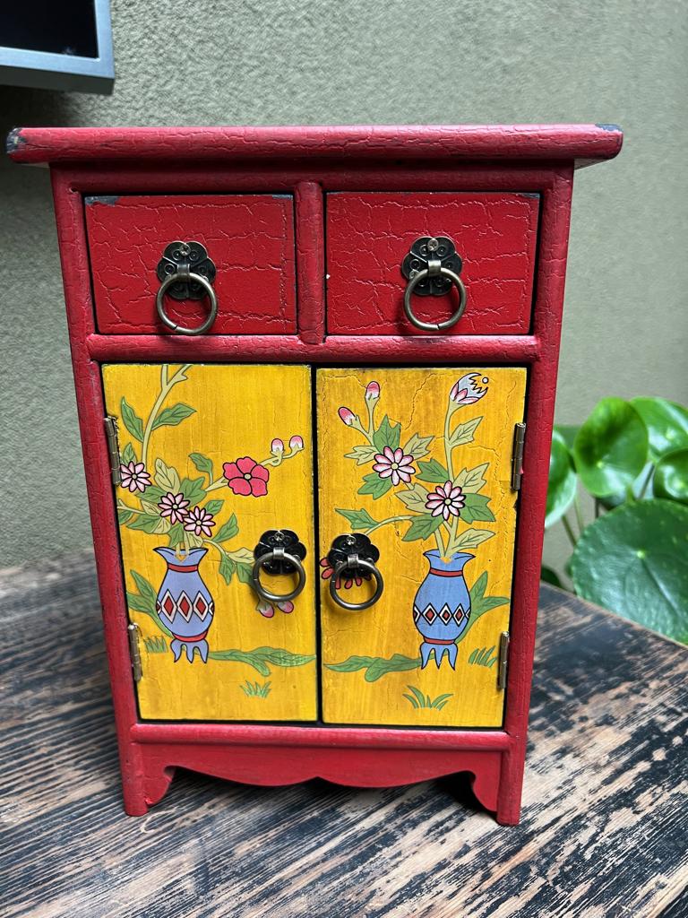 Chinees beschilderd sieraden juwelen kastje chinese, Verburgt Vintage, Ophalen of Verzenden, Schipluidenlaan 20 5035KJ Tilburg