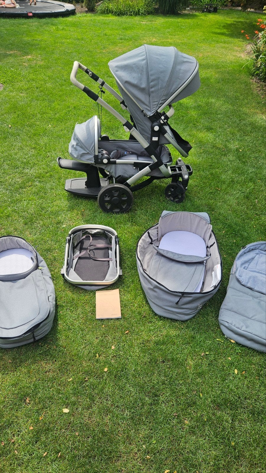 Joolz Geo 2 Duowagen, dikke  voetenzak,  boodschappentas en, Kinderen en Baby's, Kinderwagens en Combinaties, Gebruikt, Verstelbare duwstang