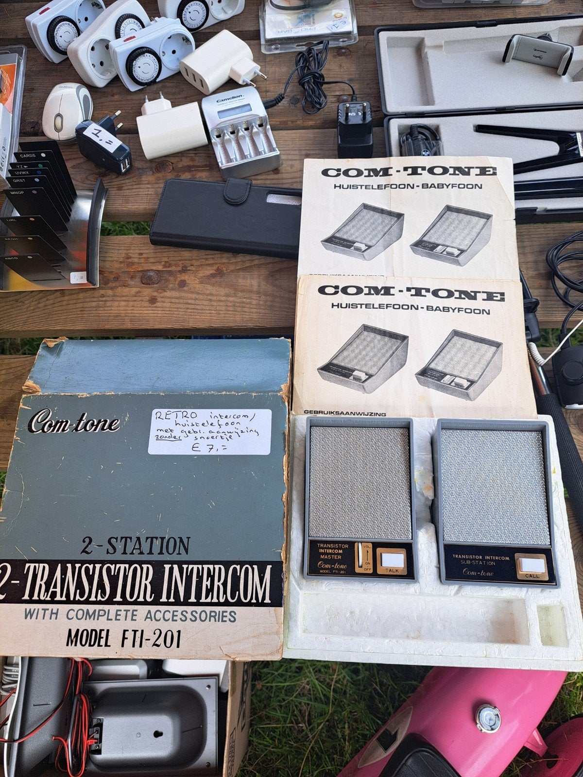 Vintage Com-tone FTI-201 Transistor Intercom Babyfoon, Ophalen