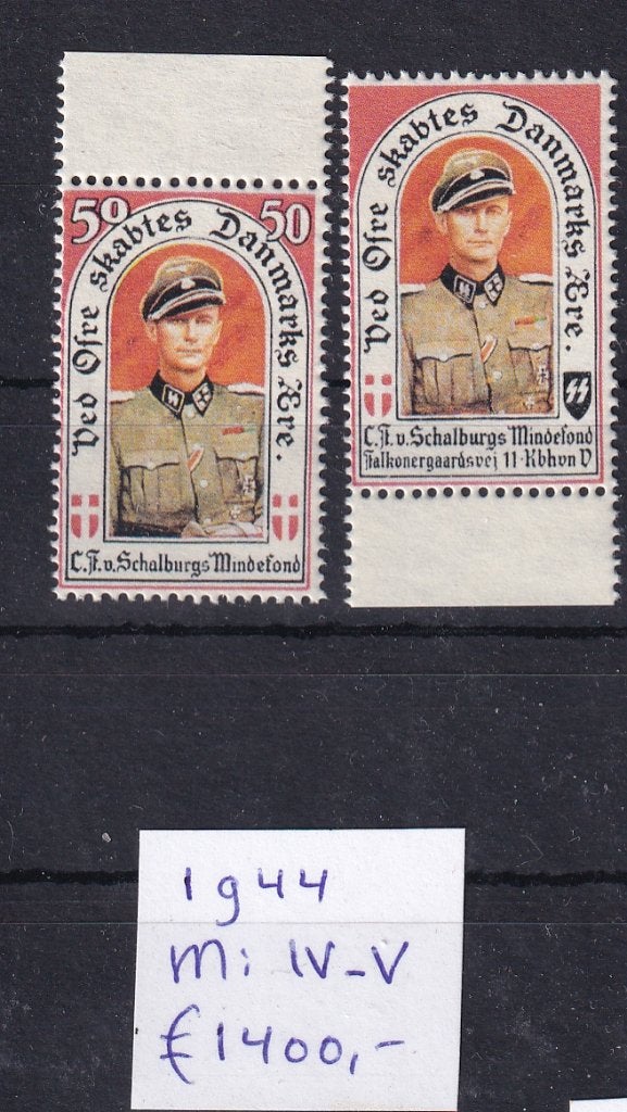 D169) 1944 Deens Legioen Mi IV/V €1400 MNH geen garantie, Verzenden, Duitse Keizerrijk, Postfris