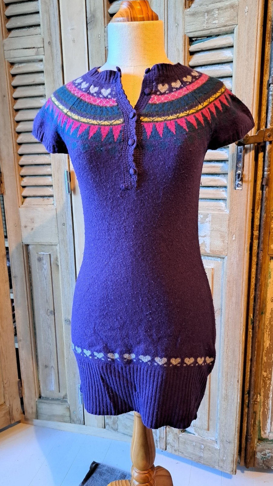 vintage winter trui only M gebreide, Kleding | Dames, Maat 38/40 (M), Only, Paars, Ophalen of Verzenden