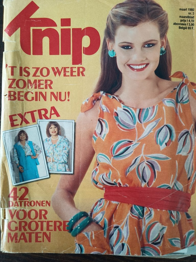Knipmode Maart 1980 Vintage patronen voor dames, Vrouw, Ophalen of Verzenden, Knipmode, Overige typen