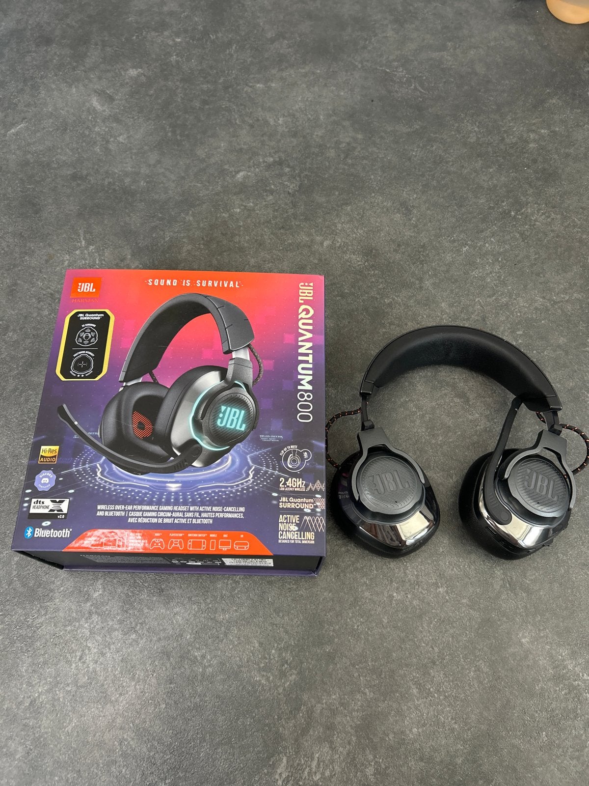 JBL Quantum 800 Gaming Headset, Ophalen, JBL, Bluetooth, Zwart