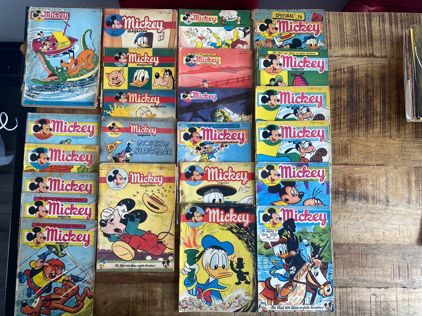 Mickey mouse belgie 1952-1959 donald  duck  disney, Meerdere comics, Ophalen of Verzenden, Zo goed als nieuw, Europa
