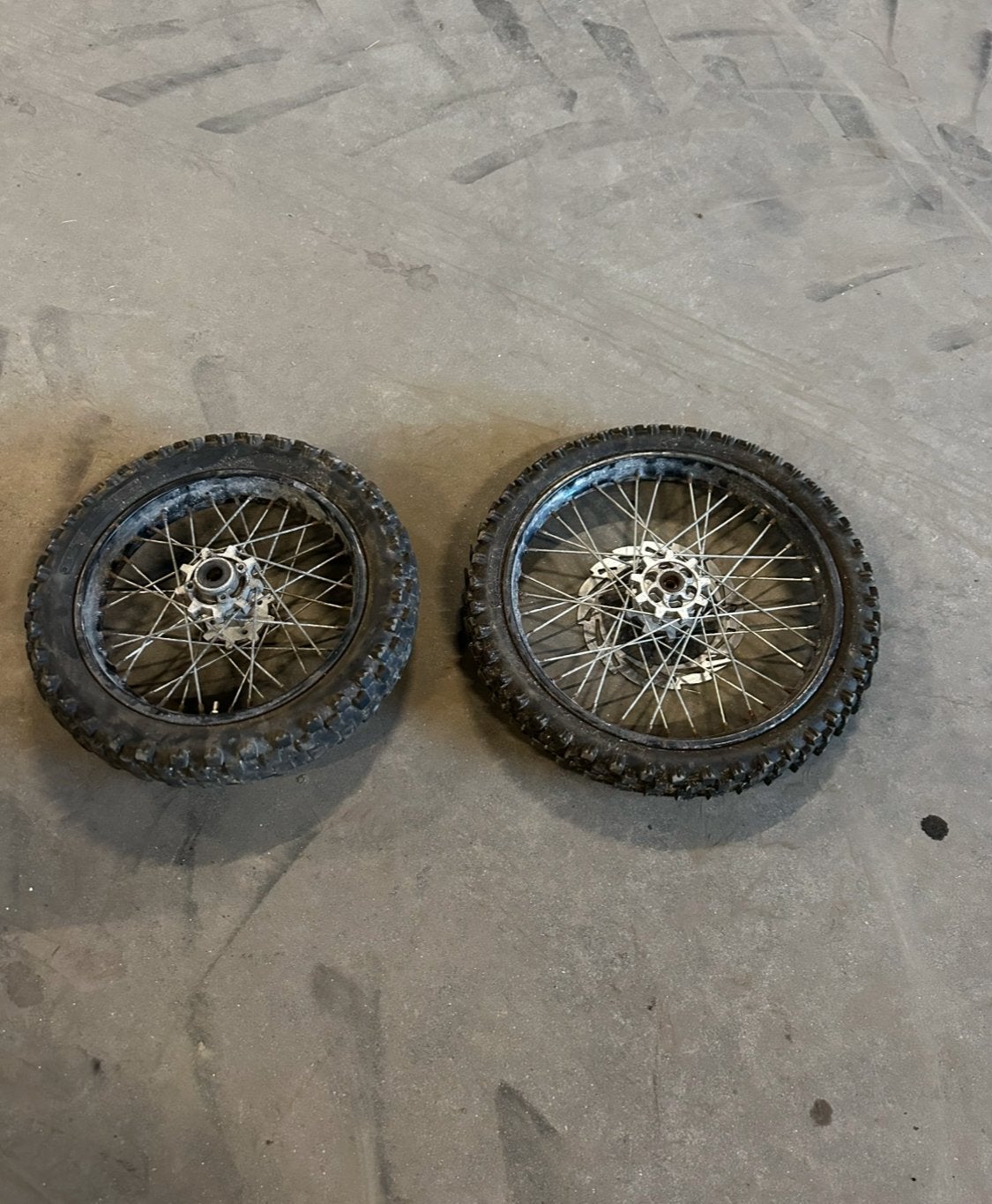 Set pitbike wielen, Ophalen, Zo goed als nieuw, Pitbike
