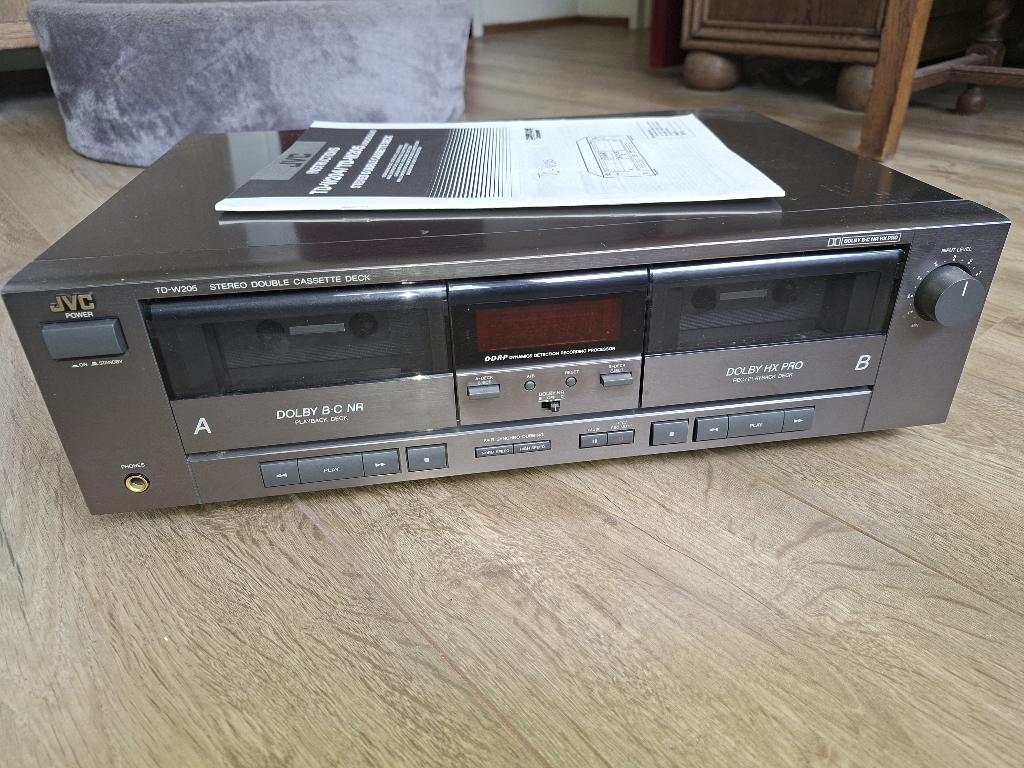 Dubbele Cassettedeck JVC TD-W205, Ophalen, Dubbel, JVC, Tiptoetsen