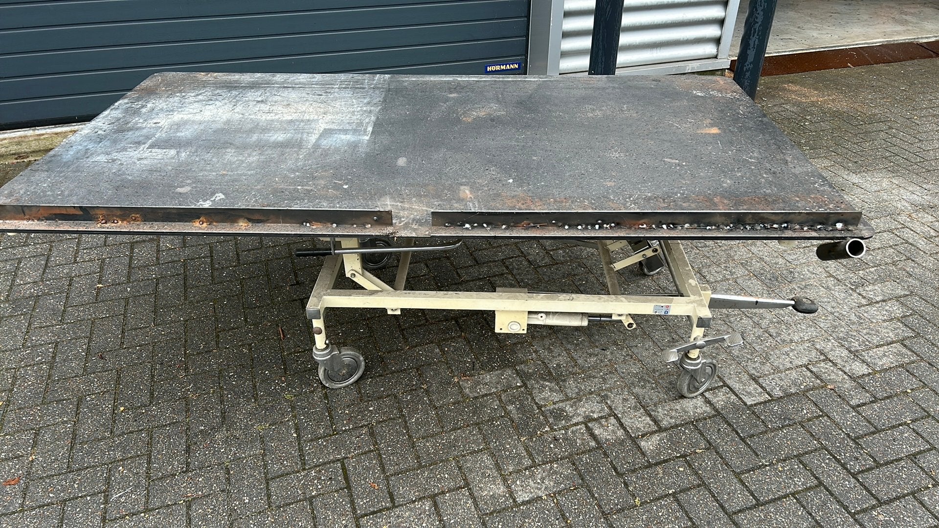 Lastafel gemaakt van ziekenhuis bed, Ophalen of Verzenden