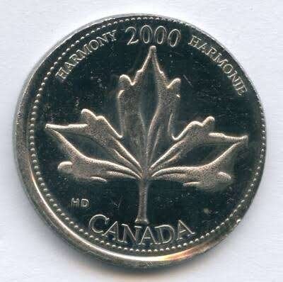 Canada - 25 cent 2000 - Harmony - Circulated, Verzenden, Noord-Amerika, Losse munt