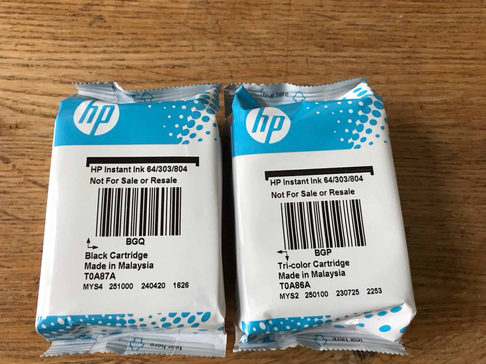HP Instant Ink 64/303/804 Zwarte en Driekleuren Cartridges, Computers en Software, Ophalen of Verzenden, Nieuw, Cartridge