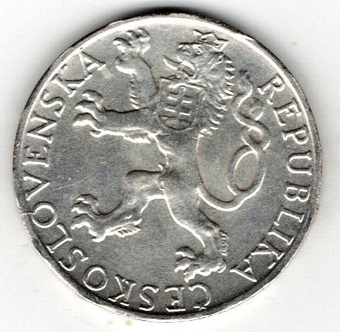 26-1831 Czechoslovakije 50 krone 1948, Ophalen of Verzenden, Overige landen, Losse munt, Zilver