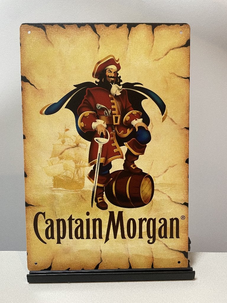 Captain Morgan metalen reclamebord (Old Look), Verzamelen, Www.pand50.nl, Reclamebord, Nieuw, Ophalen of Verzenden