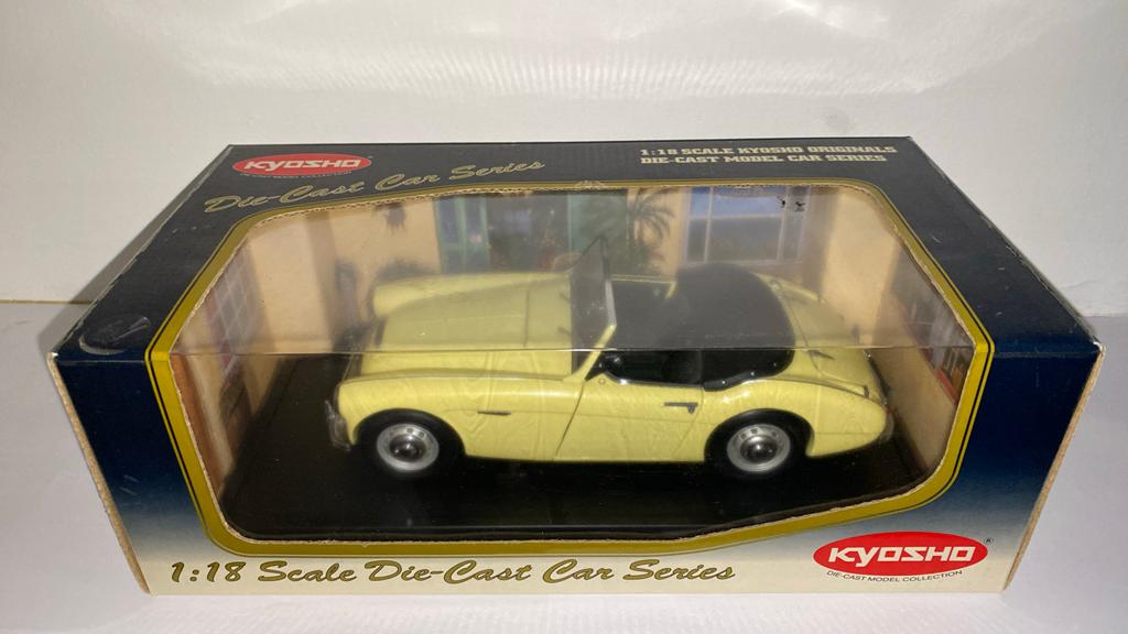 KYOSHO Austin Healey 100 yellow 1:18, Ophalen of Verzenden, Nieuw, Auto, Kyosho