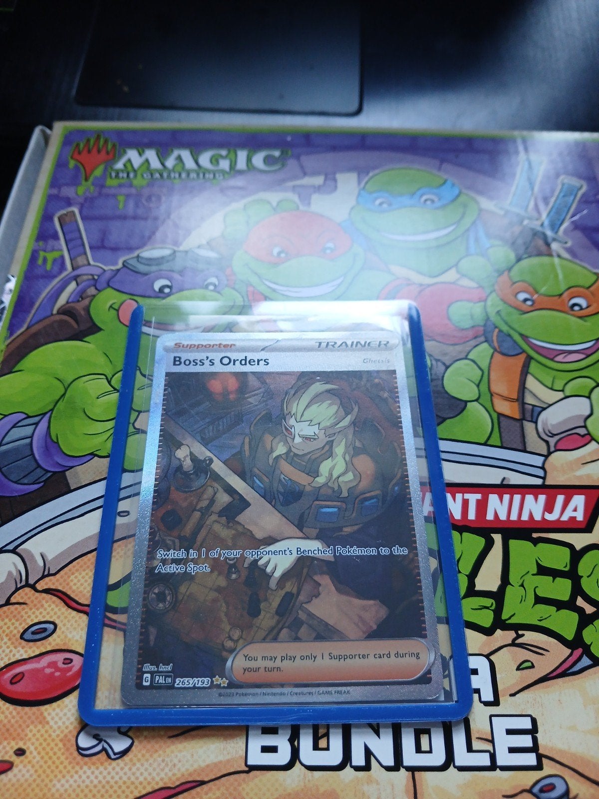Pokémon TCG: Boss's Orders (Ghetsis) 265/193 Full Art, Ophalen of Verzenden, Zo goed als nieuw, Losse kaart