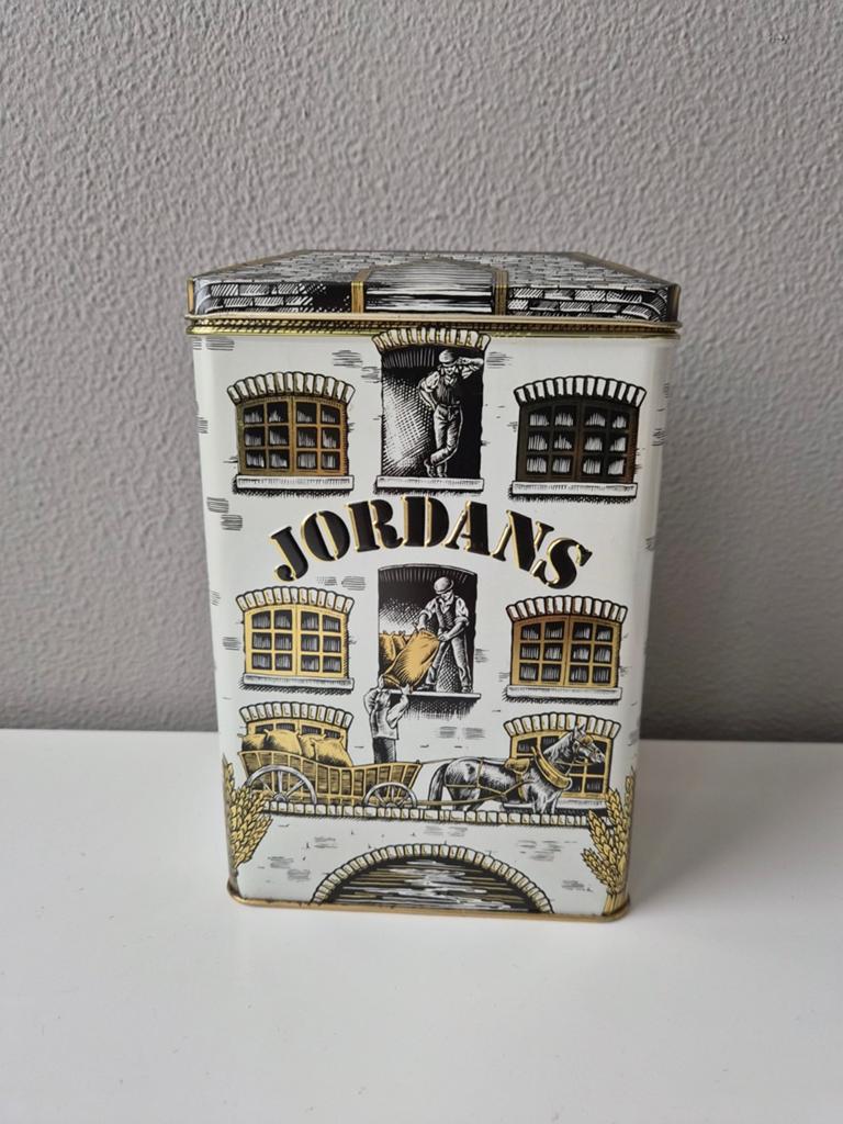 Vintage Jordans Muesli Blik - Decoratieve Opbergdoos, Verzamelen, Blikken, Ophalen of Verzenden