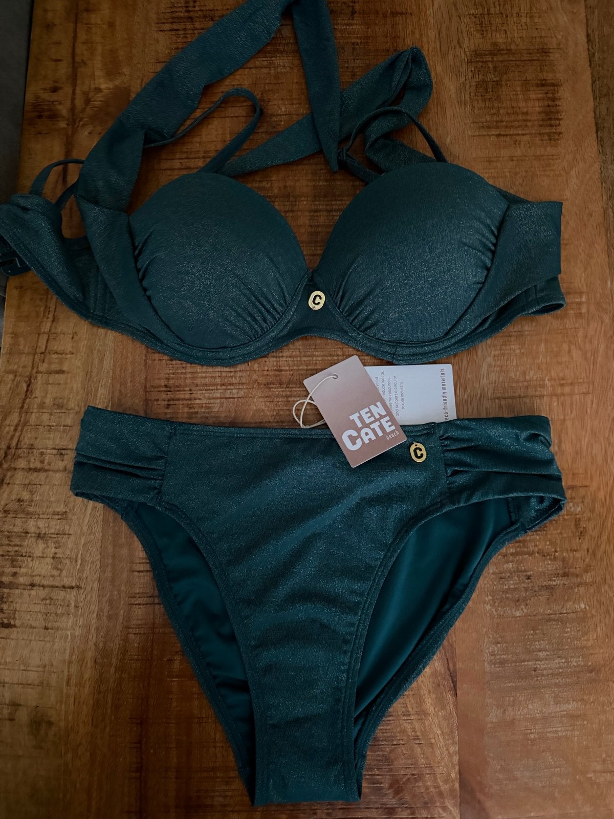 Nieuwe Ten Cate bikini set - flesgroen, maat 38B/38, Kleding | Dames, Badmode en Zwemkleding, Ophalen of Verzenden, Nieuw, Groen
