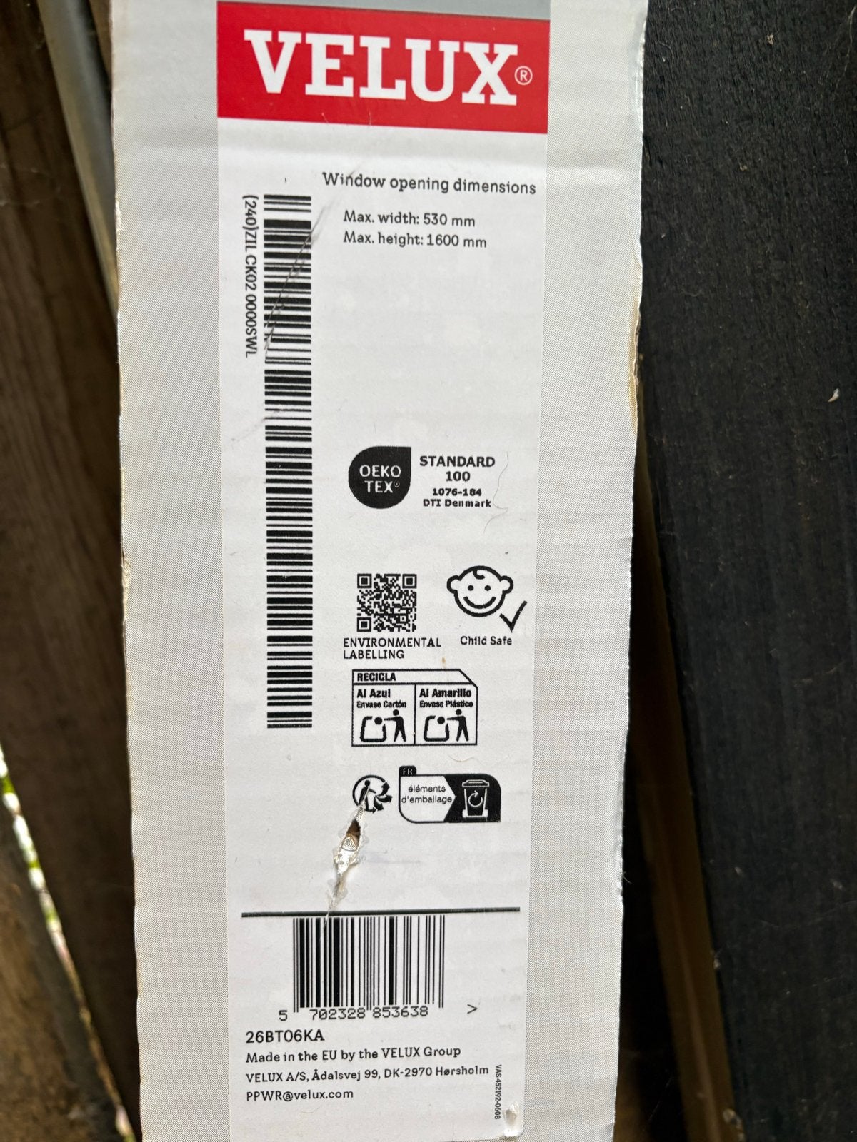 Velux GPL CK04 Dakraamhor - Nieuw in doos wit, Minder dan 80 cm, Nieuw, Dakraam, 160 cm of meer
