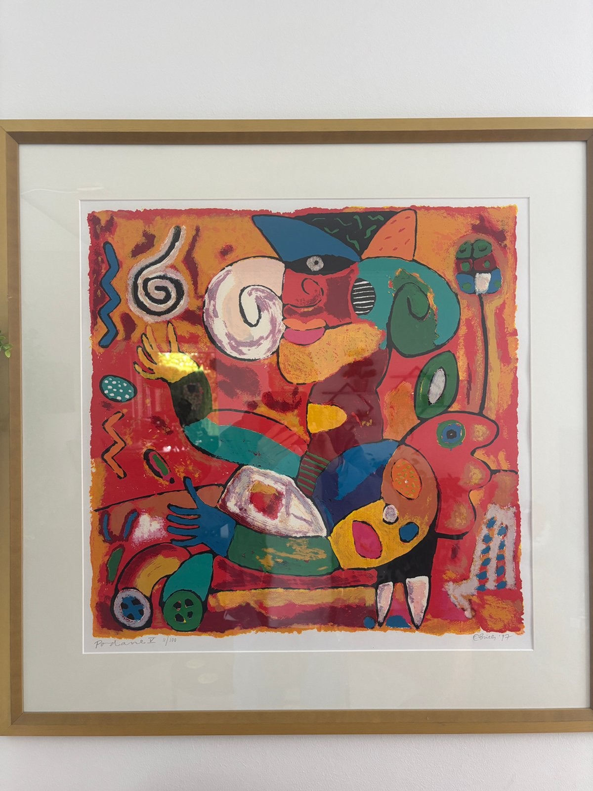 Clemens Briels Podane 5, Antiek en Kunst, Abstract, Zeefdruk, Ingelijst, Ophalen of Verzenden