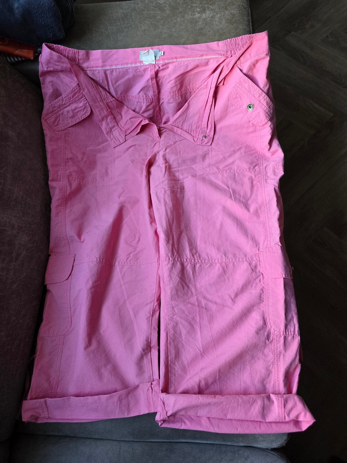 Roze 3/4 broek Miss Etam  maat 54, Kleding | Dames, Grote Maten, Ophalen, Zo goed als nieuw, Roze, Broek of Spijkerbroek