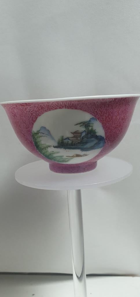 chinees  kom fam.rose 6 merktekens, Antiek en Kunst, Antiek | Porselein, Ophalen of Verzenden