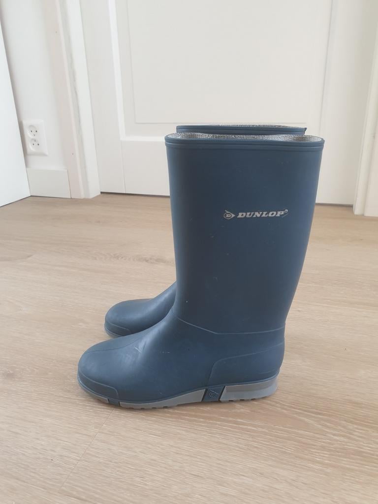 Dunlop regenlaarzen  maat 34 blauw, Jongen of Meisje, Ophalen of Verzenden, Dunlop, Laarzen