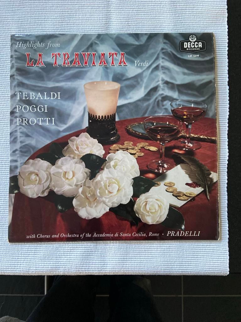 Verdi - La Traviata (Highlights) - Decca Records LXT 5399, Gebruikt, Opera of Operette, Modernisme tot heden, Ophalen of Verzenden