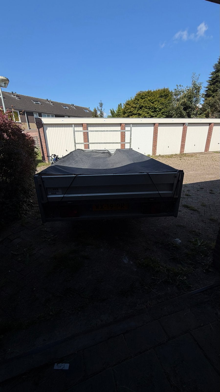 Saris Aanhanger Dubbelasser bakmaat 330/170, Ophalen, Gebruikt