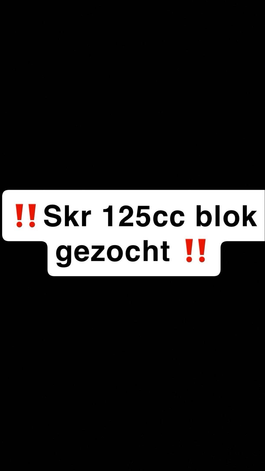 Skr125 blok gezocht!, Ophalen, Zo goed als nieuw, Blok