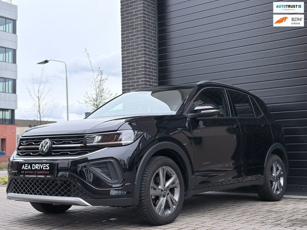 Volkswagen T-Cross 1.0 TSI R-Line 1e eigenaar, full options!, Auto's, Volkswagen, Zwart, 116 pk, Origineel Nederlands, Bedrijf
