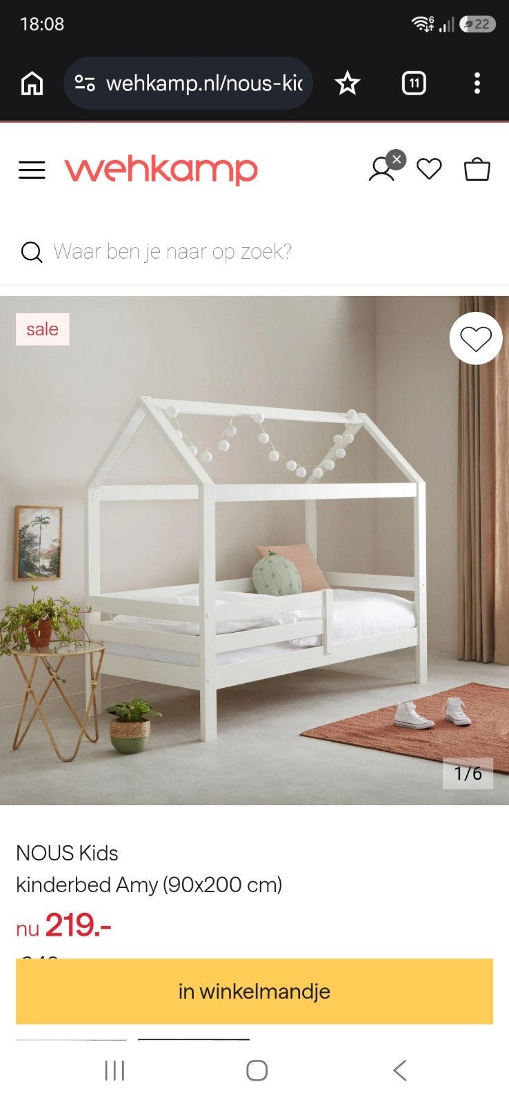 Kinderbed Amy (90x200 cm) - Antraciet, Ophalen, Nieuw, 180 cm of meer, 85 tot 100 cm
