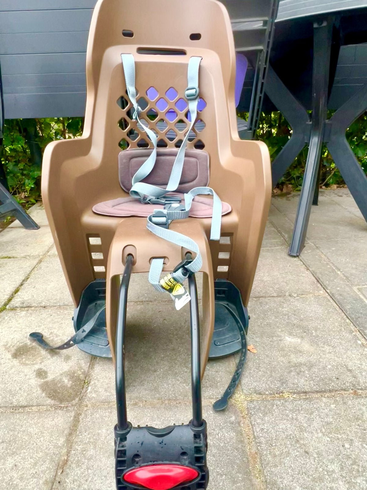 Polisport Fietsstoeltje Achter - Zo goed als nieuw, Fietsen en Brommers, Ophalen, Achterzitje, Voetsteuntjes, 9 t/m 18 kg