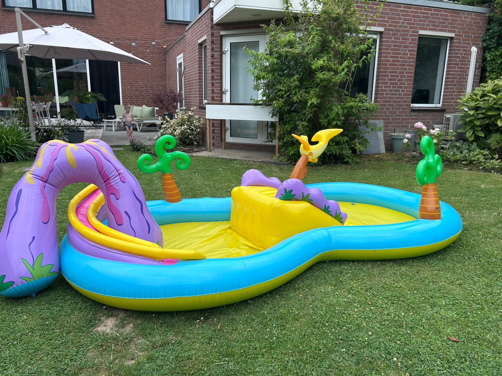 Intex opblaaszwembad dinoland, Gebruikt, 200 tot 300 cm, Opblaaszwembad, 80 tot 120 cm