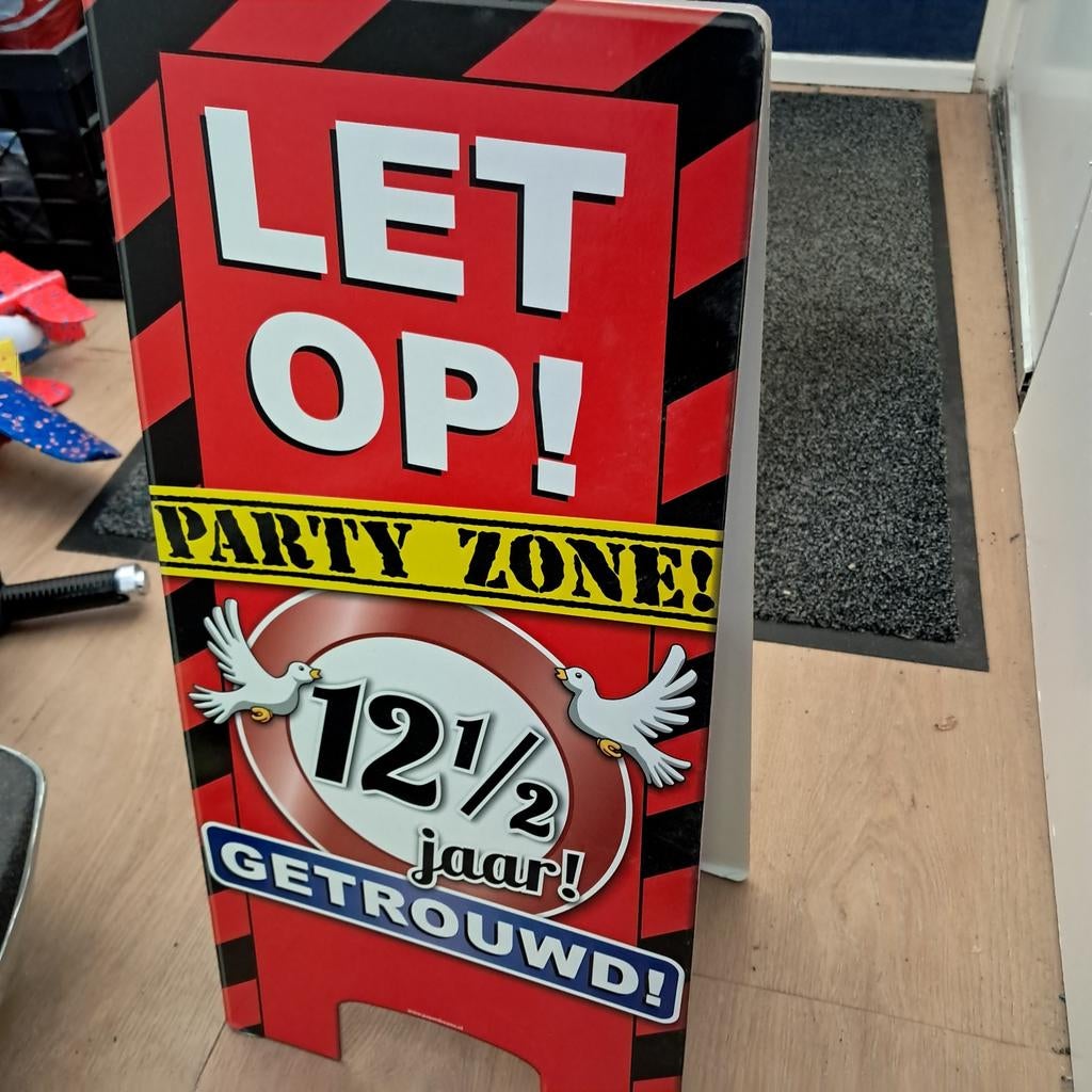 Party Zone Bord 12,5 Jaar Getrouwd, Ophalen