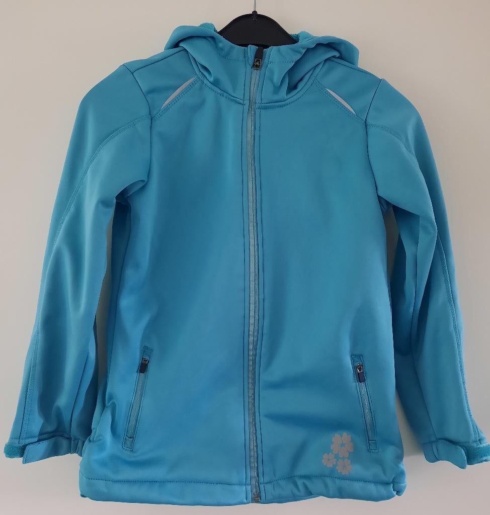 Heerlijk softshell jas jasje turquoise Crivit 134, Kinderen en Baby's, Kinderkleding | Maat 134, Gebruikt, Meisje, Crivit, Ophalen of Verzenden