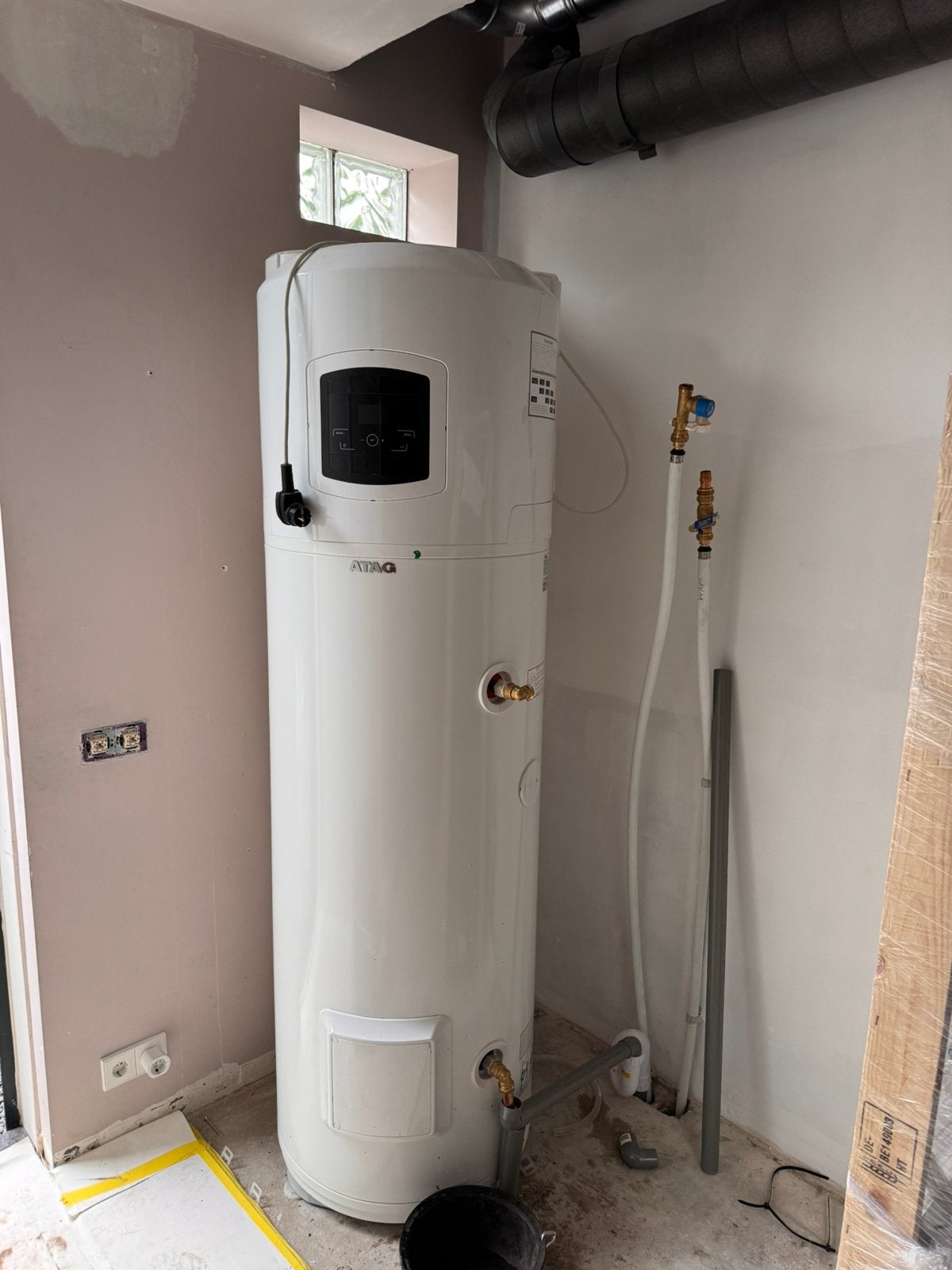 Atag Nuos 250 warmtepomp boiler, Ophalen, Zo goed als nieuw, Wandairco, 1 snelheid