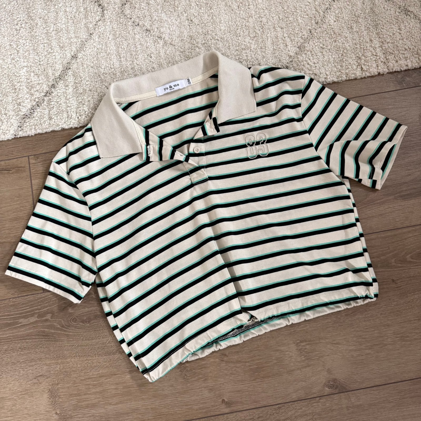 Yu&Me dames t-shirt S/M, Zwart, Ophalen of Verzenden, Zo goed als nieuw, Korte mouw