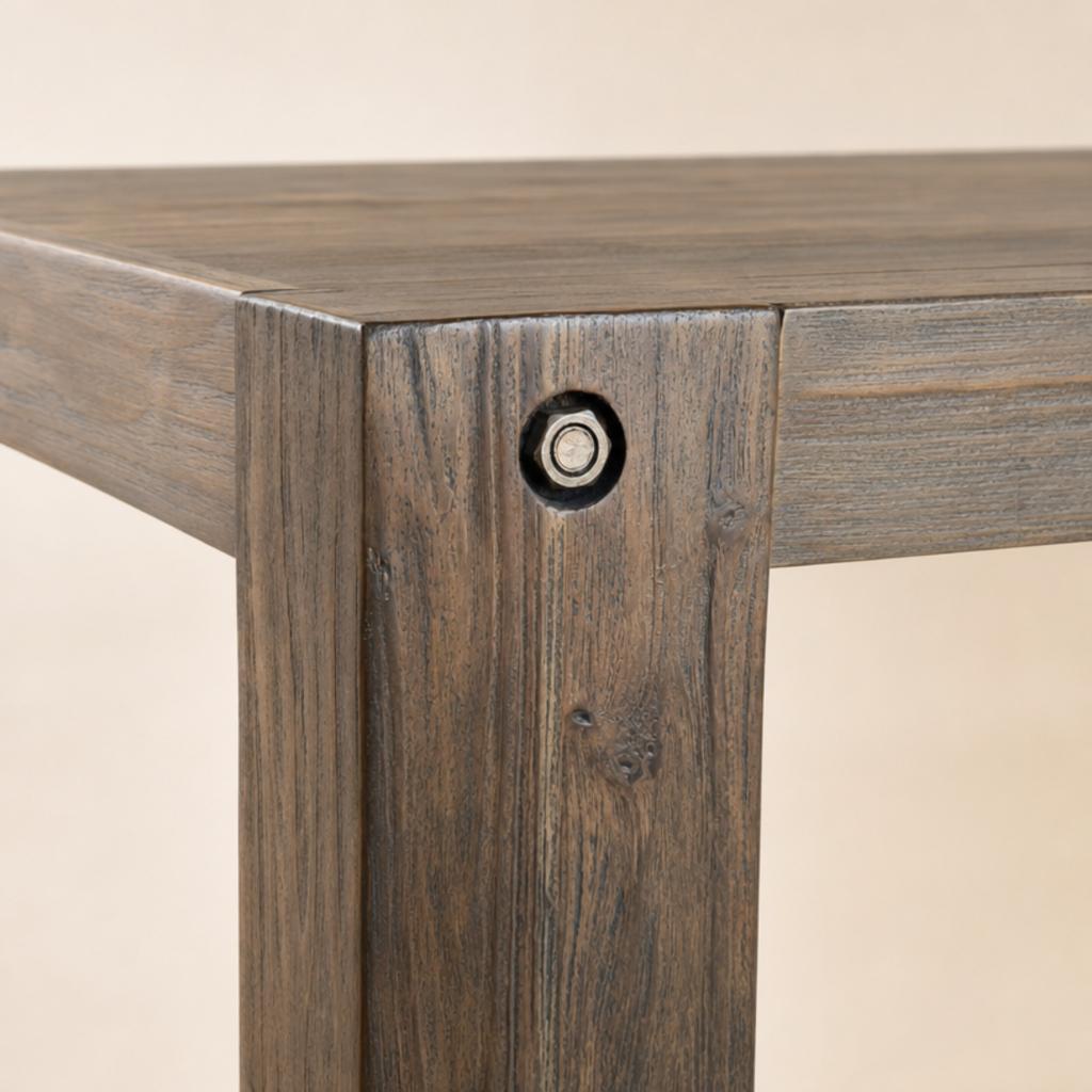 Xooon Massief Houten Eettafel 250x100 cm Donkerbruin, 100 tot 150 cm, Ophalen of Verzenden, Vijf personen of meer, Industrieel