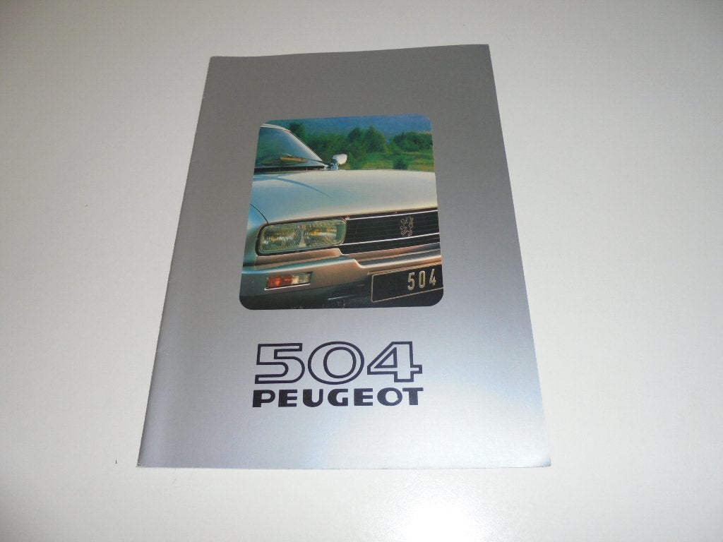 brochure Peugeot 504 Coupé en Cabriolet  1981, Ophalen of Verzenden, Zo goed als nieuw, Peugeot
