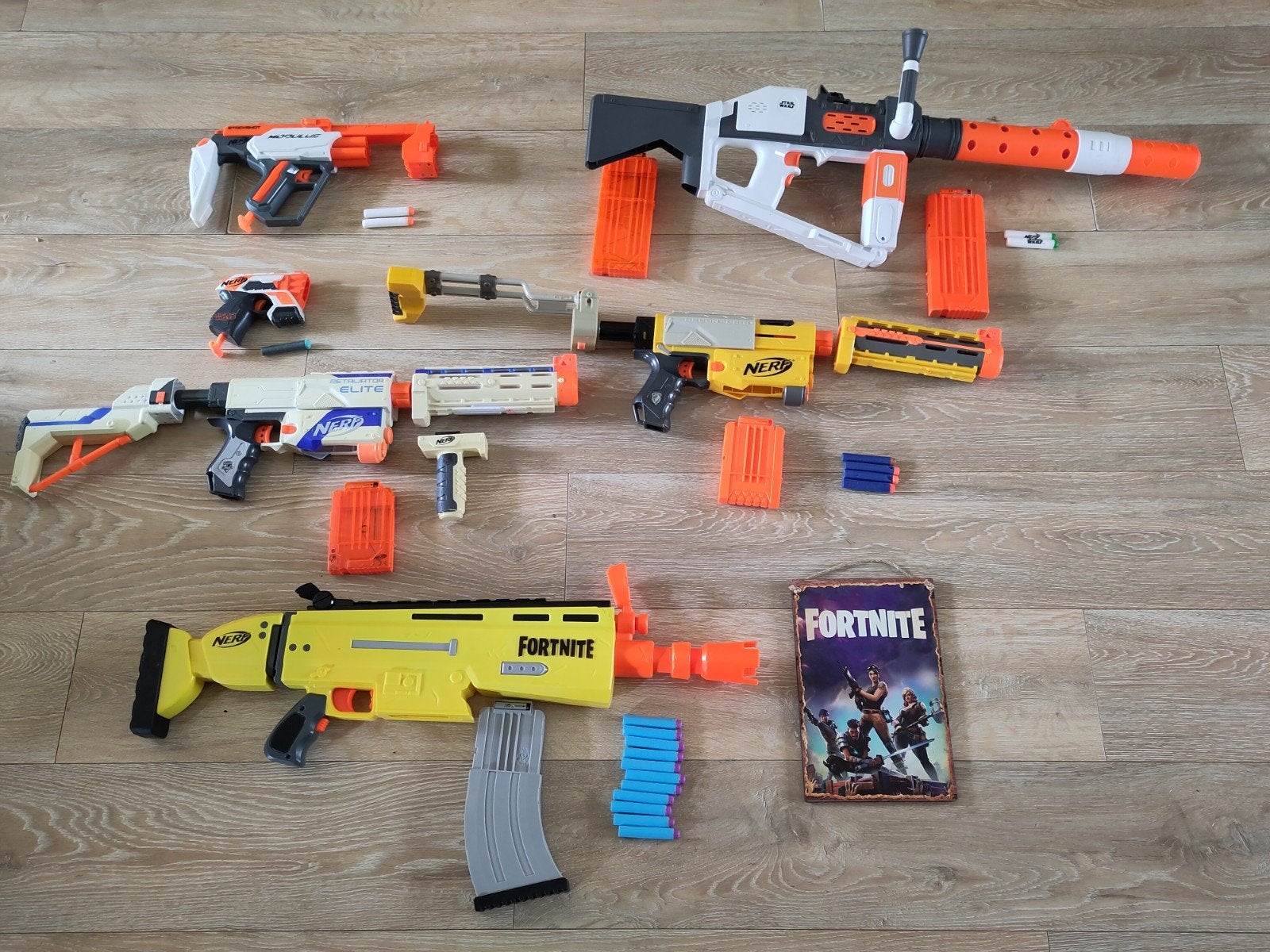 Grote Nerf Blaster Collectie met Fortnite Blaster, Ophalen, Gebruikt, Jongen of Meisje