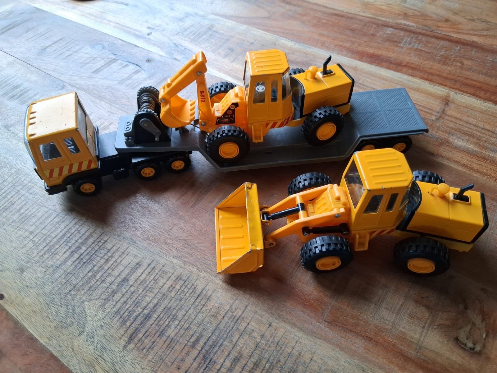 set: vrachtwagen, graafmachine, lader, Ophalen of Verzenden, Gebruikt