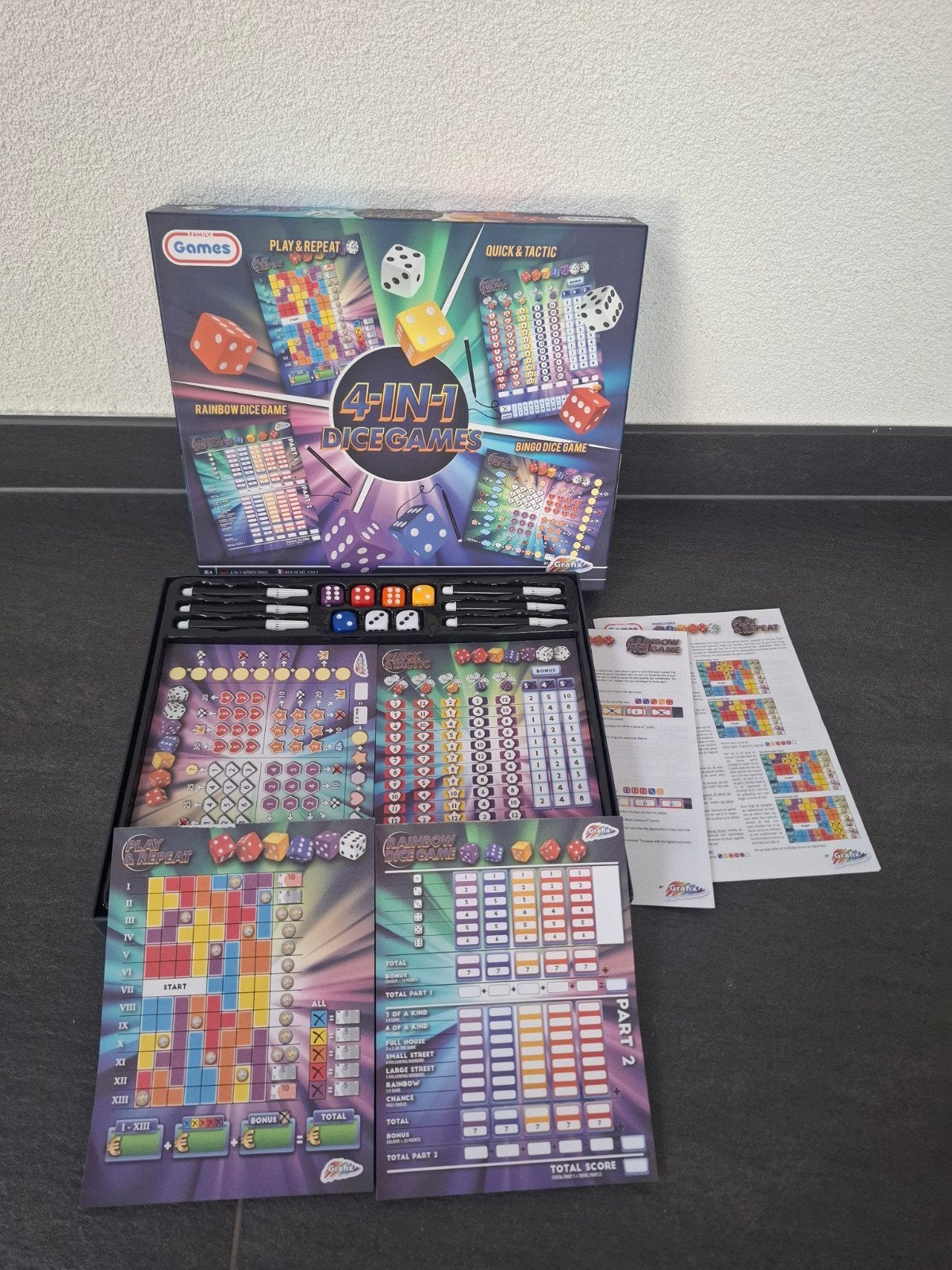 4-in-1 Dobbelspellen Set - Games, Vijf spelers of meer, Ophalen of Verzenden, Zo goed als nieuw, Games