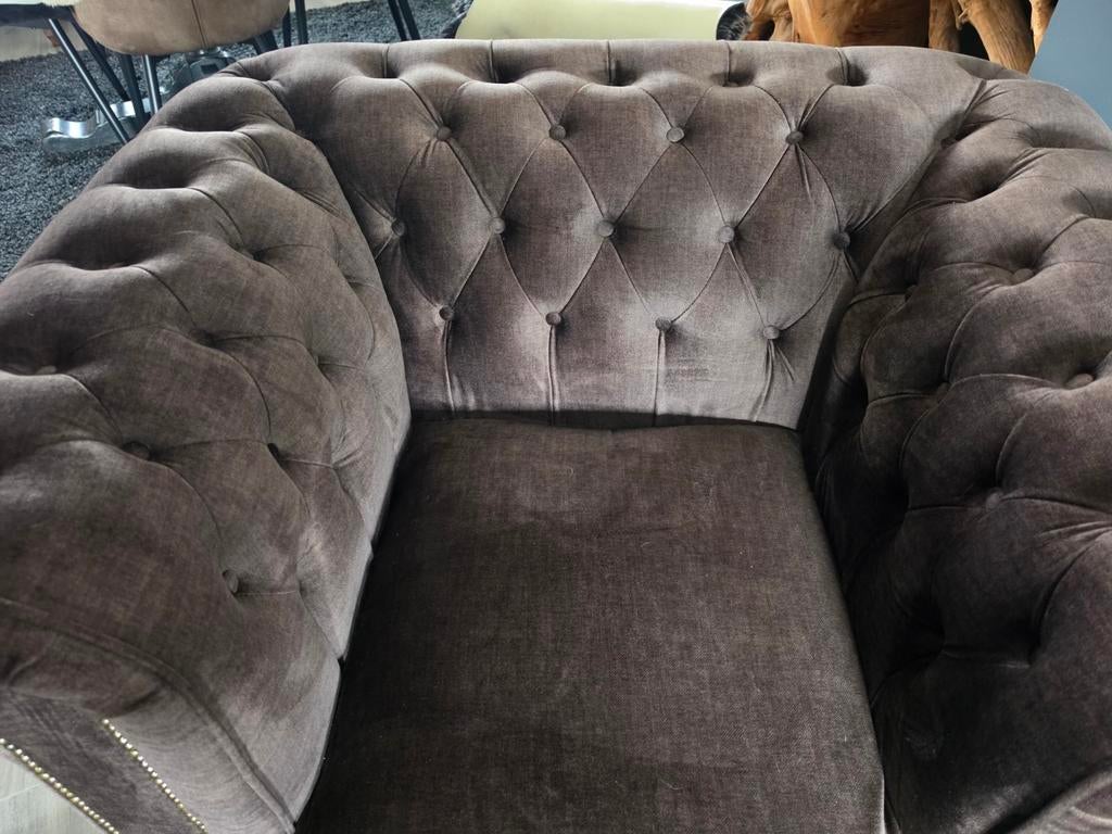 Chesterfield stoel stof, Ophalen, Eenpersoons, Nieuw, 75 tot 100 cm