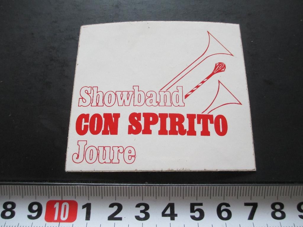 sticker joure showband CON SPIRITO, Verzamelen, Ophalen, Zo goed als nieuw