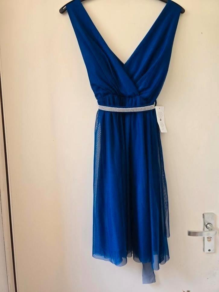 Feestjurk Cocktailjurk Jurk maat universele tot 42, Kleding | Dames, Blauw, Maat 42/44 (L), Nieuw, Ophalen of Verzenden