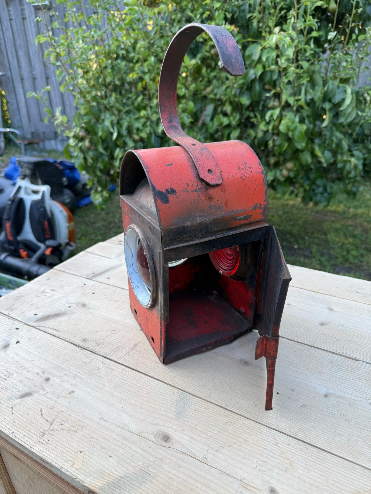 Vintage Antieke Chalwyn Spoorweglamp - Rood, Ophalen