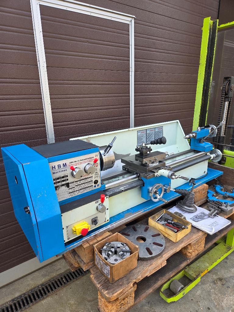 HBM BB 25 L Draaibank 230 Volt., Ophalen of Verzenden, Gebruikt, Metaaldraaibank, 500 tot 1000 mm