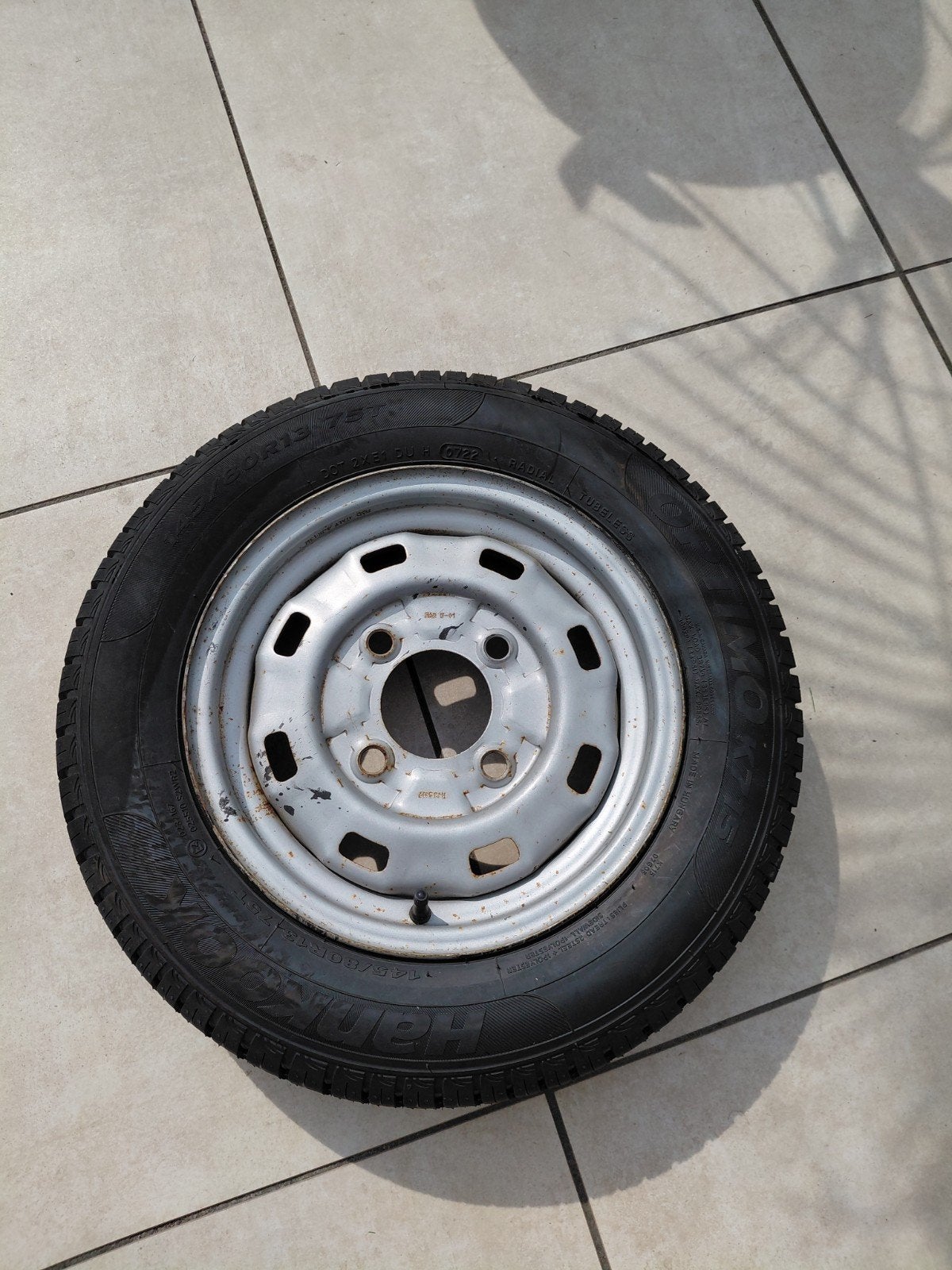 reservewiel daxara aanhanger, band en velg 145/80 13 inch, Ophalen, Nieuw